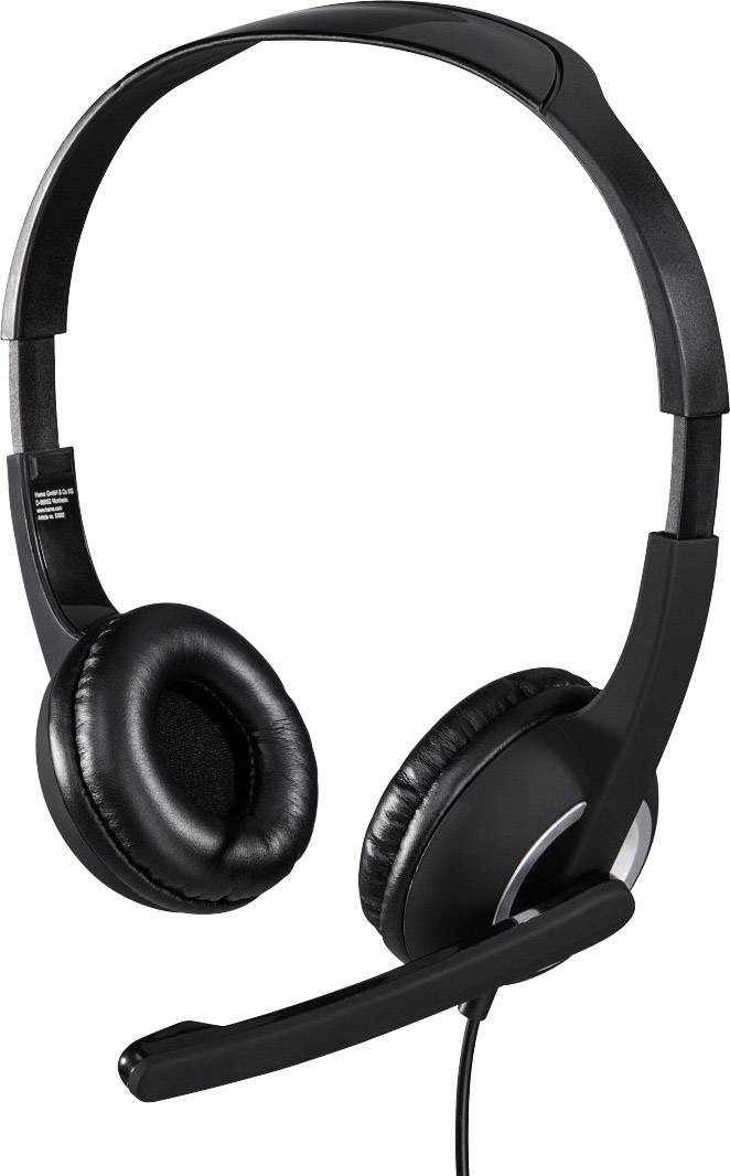 hama 00053982 PC-Office-Headset "HS-P150", Stereo, Schwarz