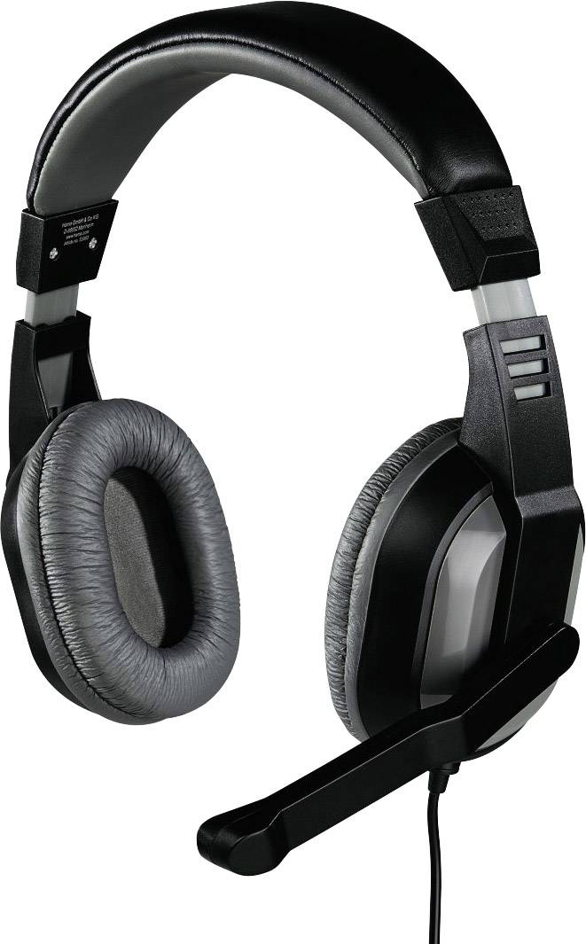 Hama OFFBEAT PC-Headset 3.5 mm Klinke schnurgebunden, Stereo Over Ear Schwarz