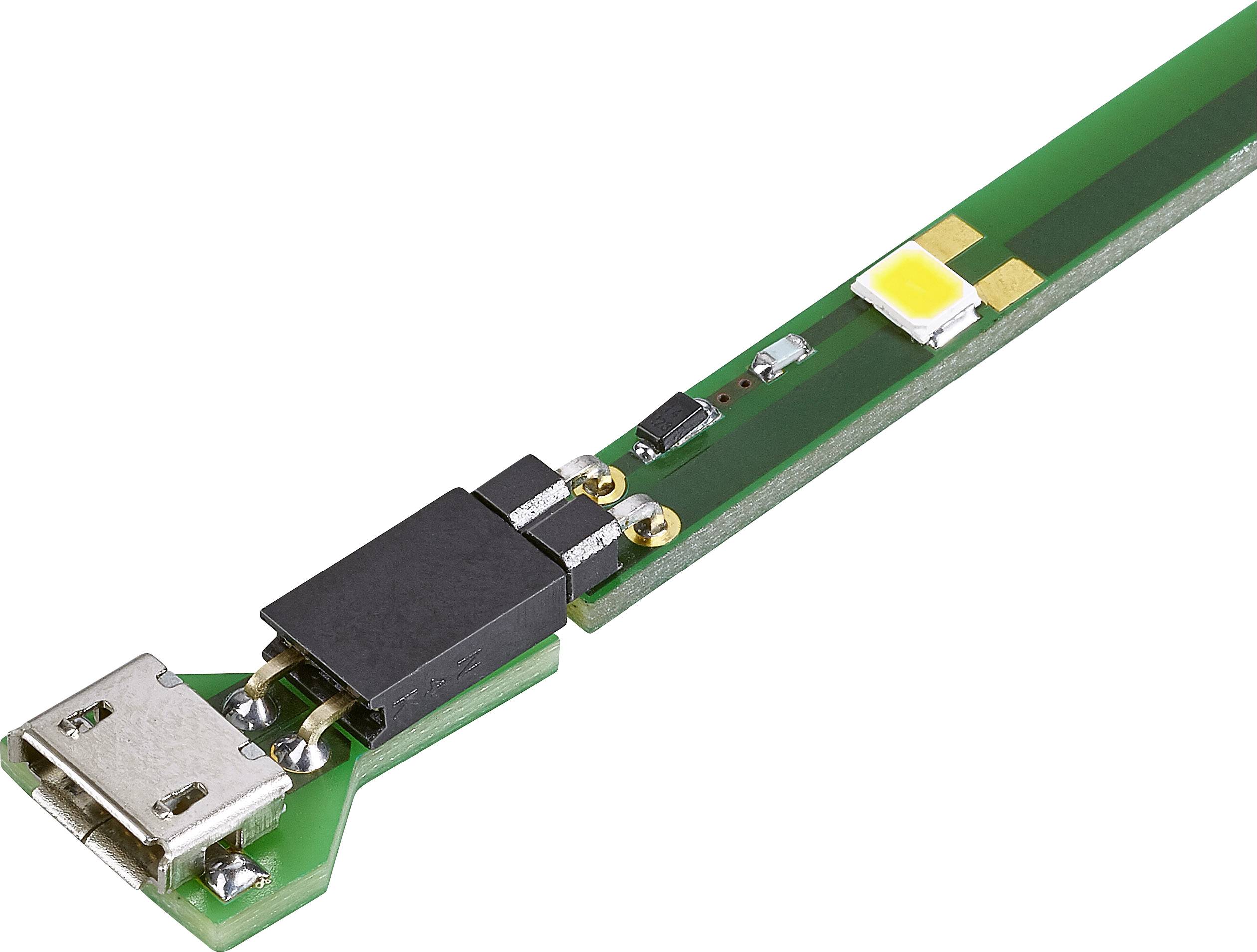 Conrad Components LED-Streifen Brilliant starr Blau 1485469 LED-Streifen mit Stecker/Buchse 5 V 330 mm Blau 1 St.