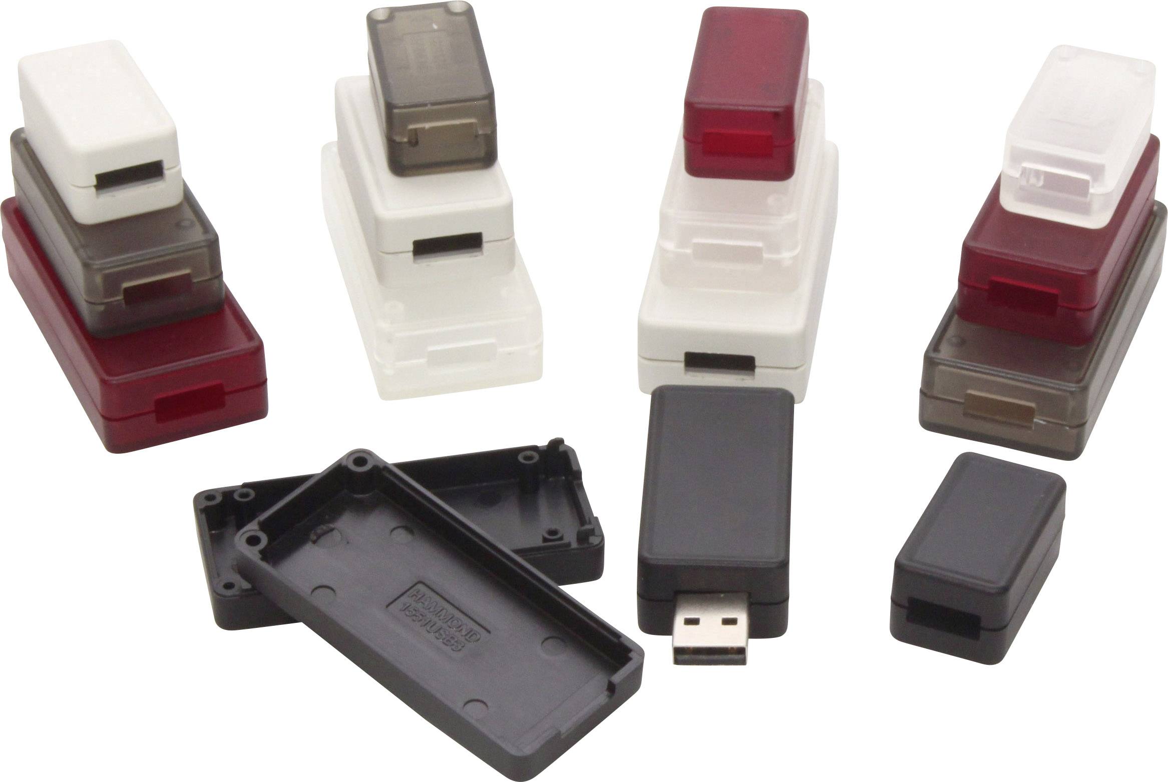Hammond Electronics 1551USB2CLR USB-Gehäuse 50 x 25 x 15.5 ABS Transparent, Klar 1St.