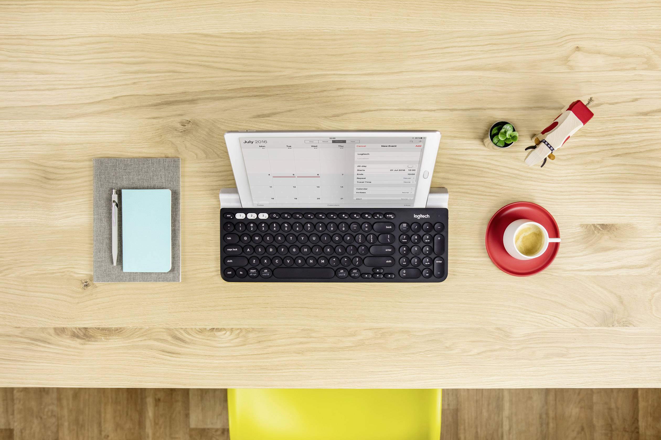 Logitech K780 Multi-Device Bluetooth® Tastatur Deutsch, QWERTZ Schwarz