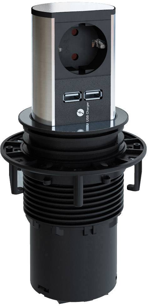 Bachmann 928017 Tischanschlussfeld Edelstahl 1St.