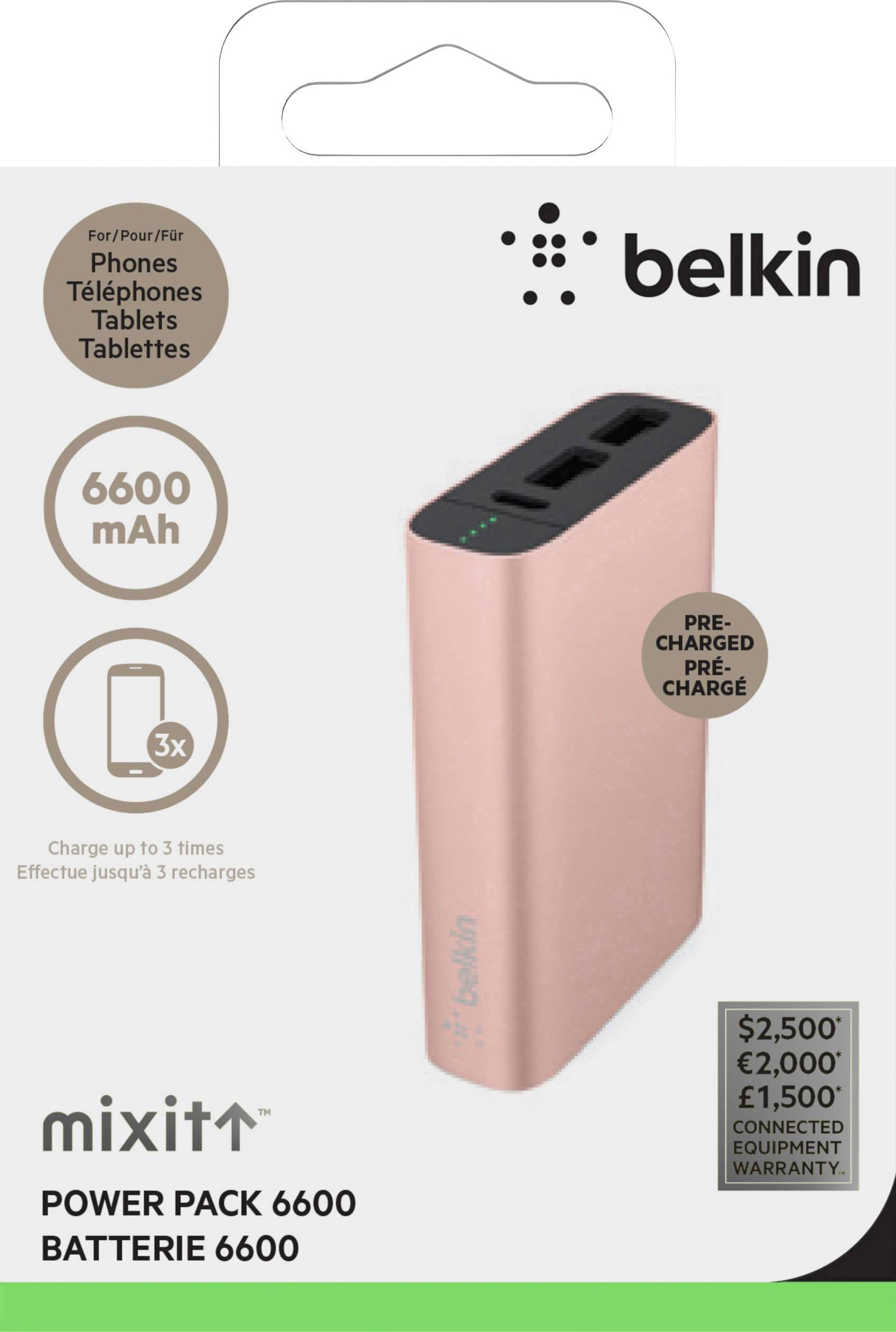 Belkin Mixit 6600 Powerbank 6600 mAh Li-Ion Rose