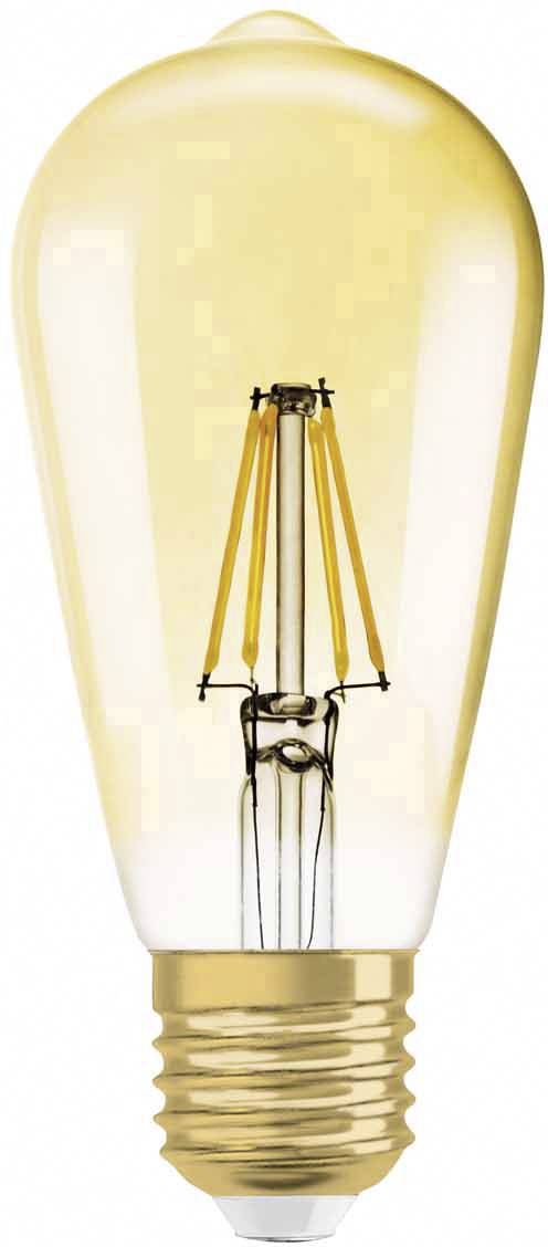 OSRAM 4052899972360 LED EEK E (A - G) E27 Kolbenform 6.5 W = 55 W Warmweiß (Ø x L) 64 mm x 143 mm dimmbar, Filament 1 St.