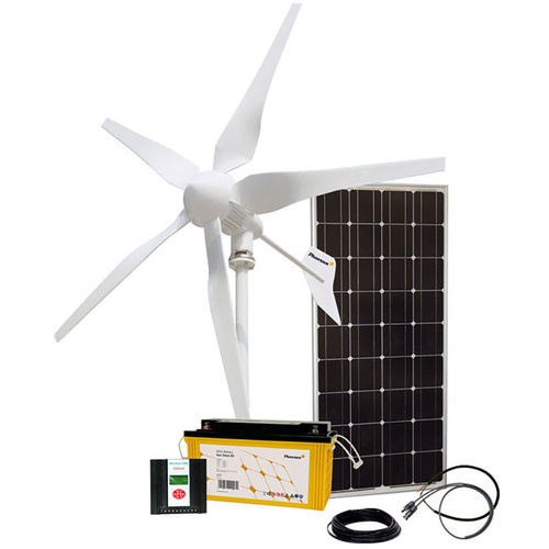 Phaesun 600297 Hybridkit Solar Wind One 1.0 Windgenerator Leistung (bei 10m/s) 400W 12V
