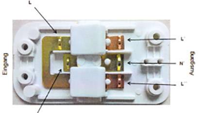 InterBär 8057-008.01 Schnurschalter 2-fach, mit Quetschverbinder Weiß 2 x Aus/Ein 3A 1St.