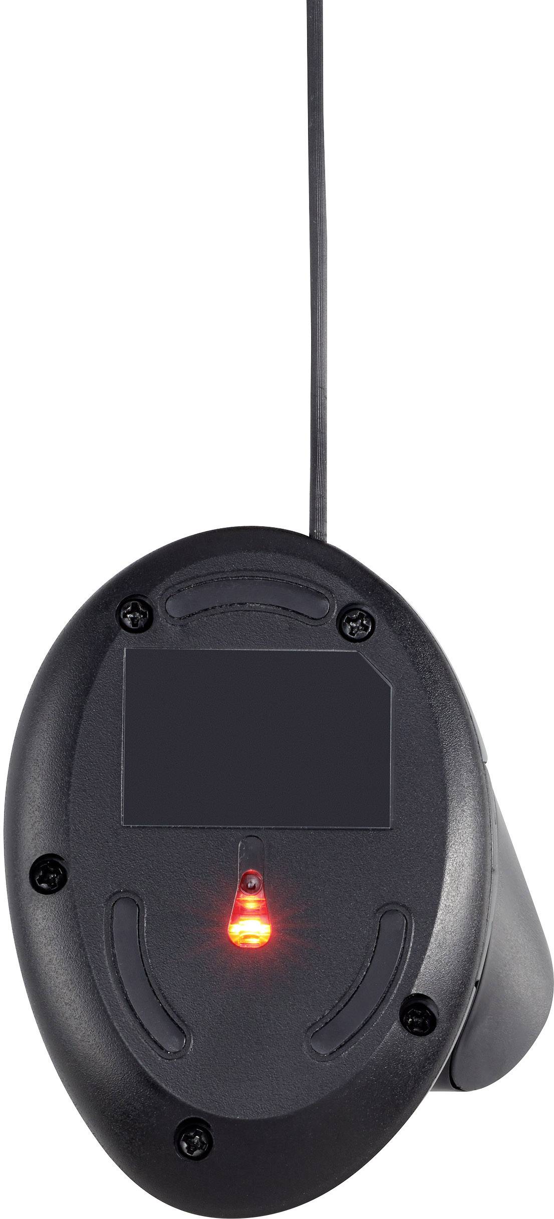 Renkforce ST-OPM890 Kabelgebunden Ergonomische Maus Optisch Ergonomisch, Integriertes Scrollrad Schwarz