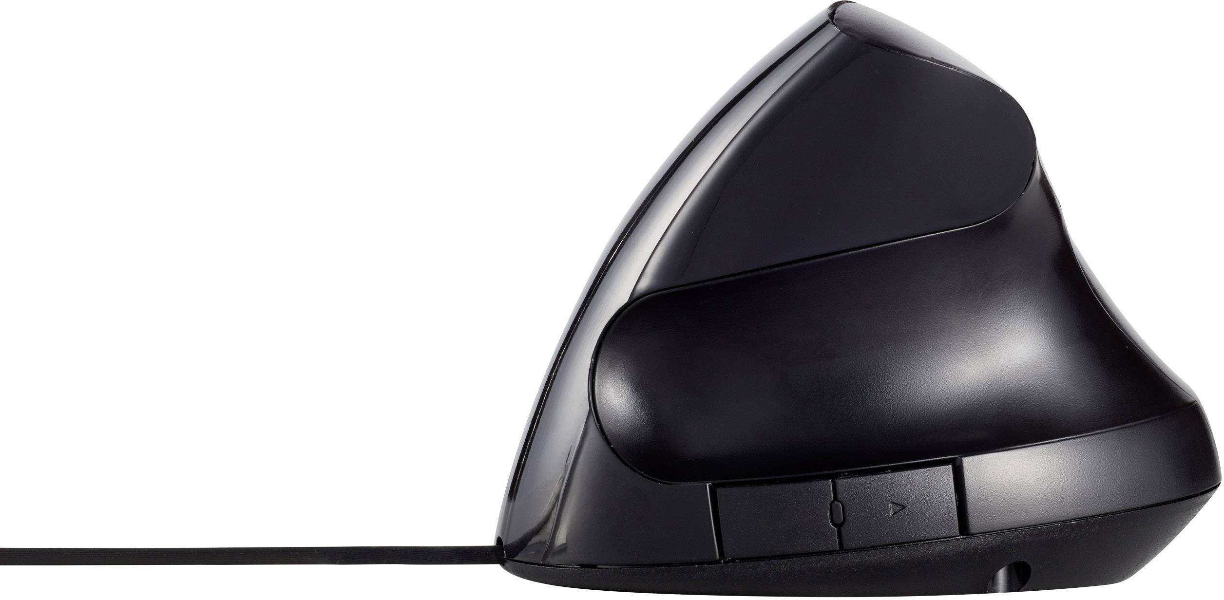 Renkforce ST-OPM890 Kabelgebunden Ergonomische Maus Optisch Ergonomisch, Integriertes Scrollrad Schwarz