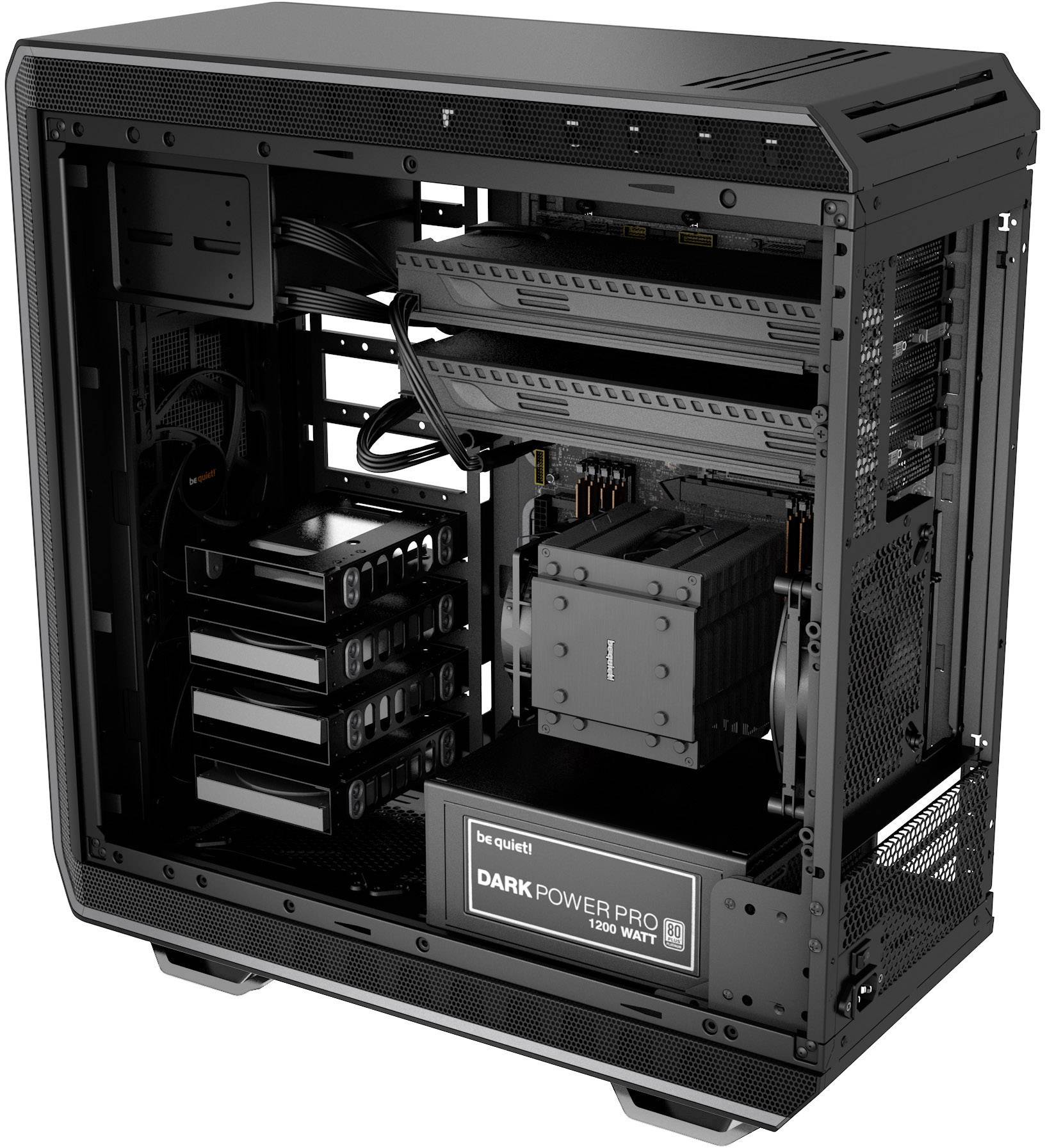 BeQuiet Dark Base 900 Silver Midi-Tower PC-Gehäuse, Gaming-Gehäuse Schwarz, Silber
