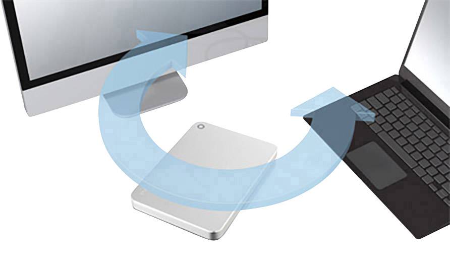 Toshiba  3 TB Externe Festplatte 6.35 cm (2.5 Zoll) USB 3.2 Gen 1 (USB 3.0) Silber (metallic) HDTW130EC3CA