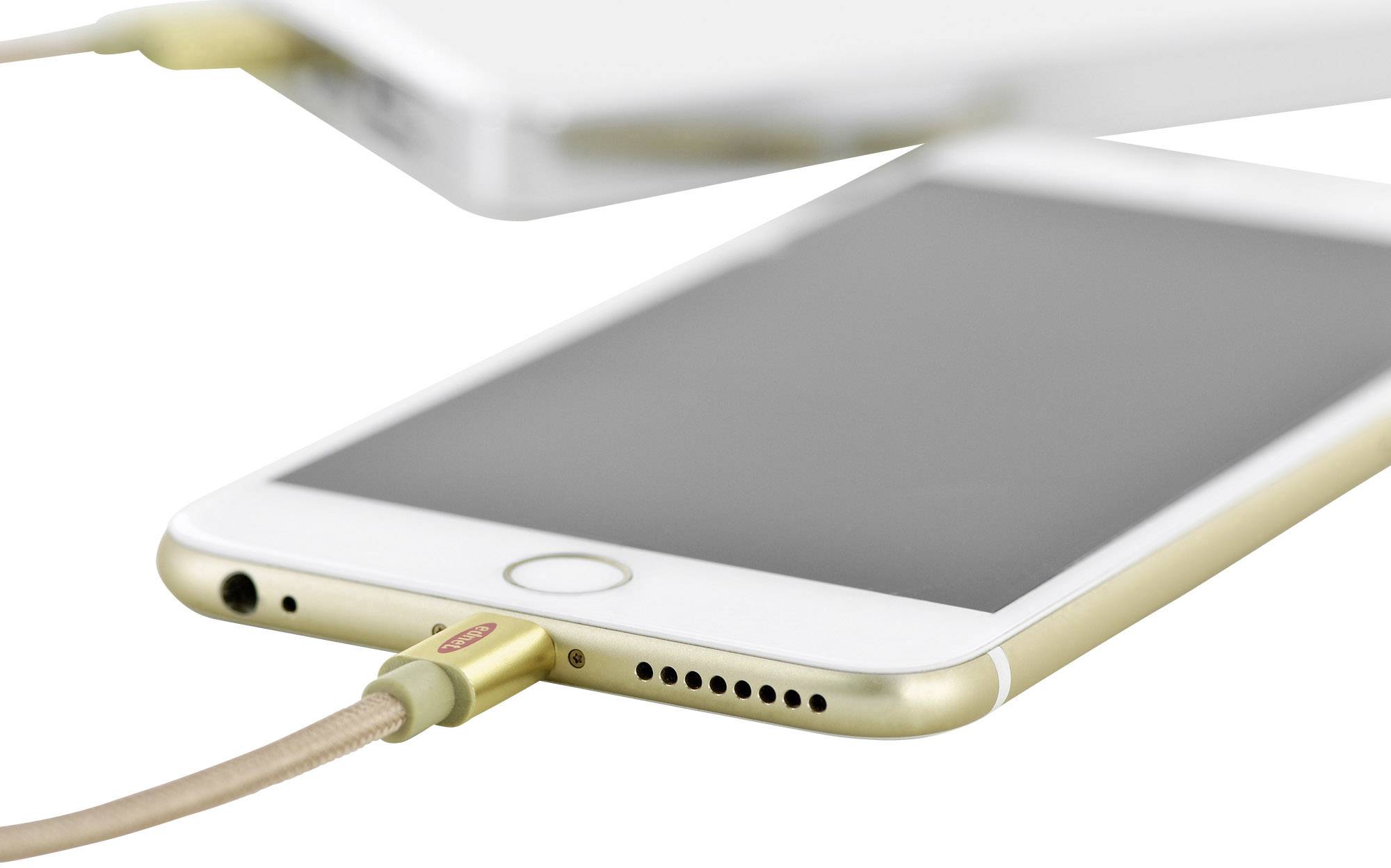 Ednet iPad/iPhone/iPod Ladekabel/Datenkabel [1x USB 2.0 Stecker A - 1x Apple Lightning-Stecker] 1.00m Gold