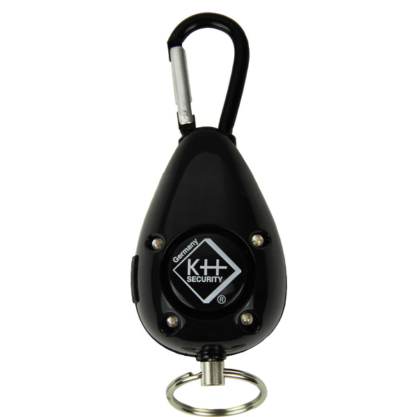 Kh-security Taschenalarm Schwarz mit LED 100 dB 100188