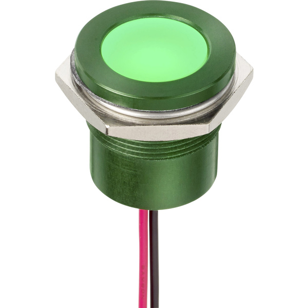 APEM Q22F5AGXXSG220E LED-Signalleuchte Grün eben 230 V/AC 9.0V 980 mcd
