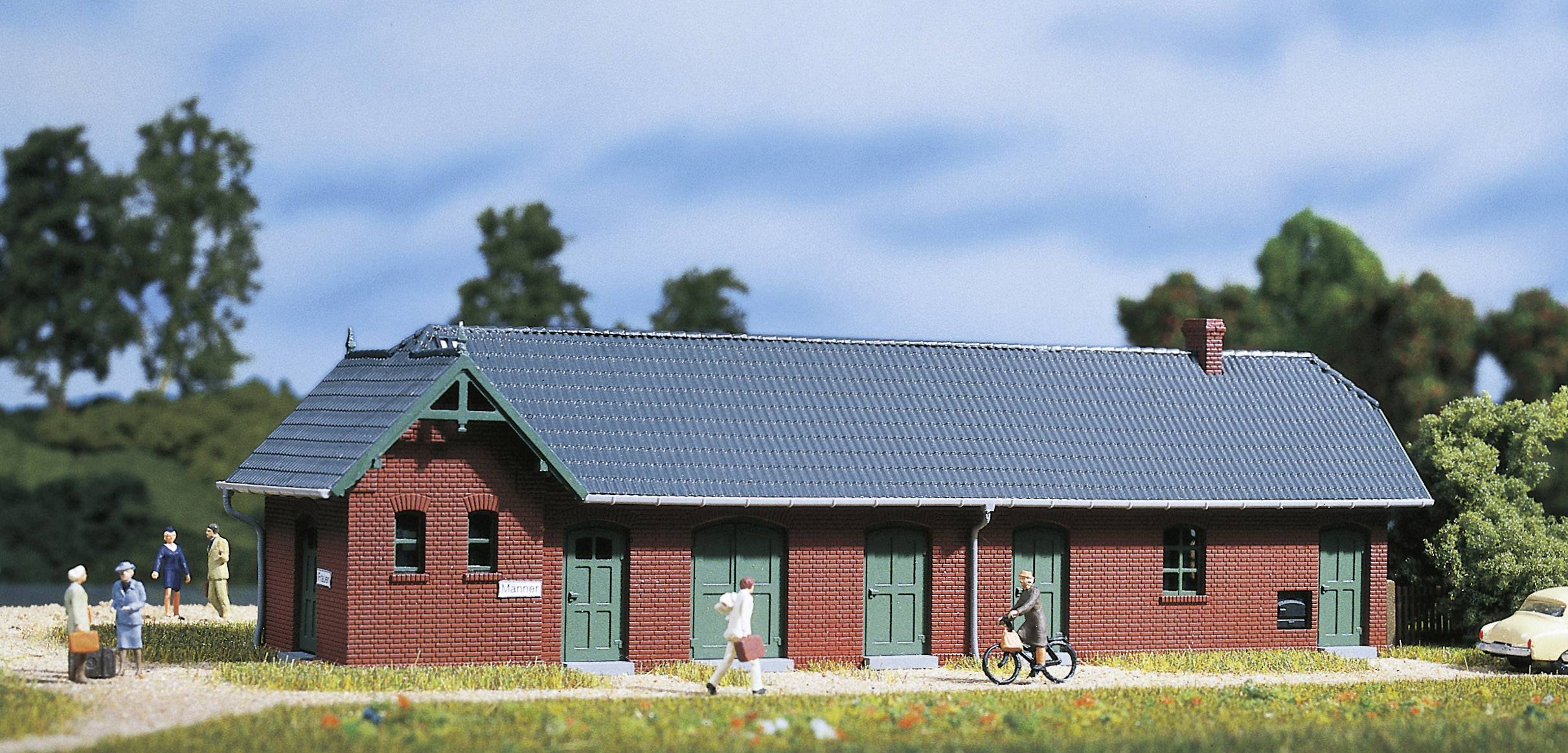 Auhagen 13314 TT Bahnhofstoilette mit Stallung