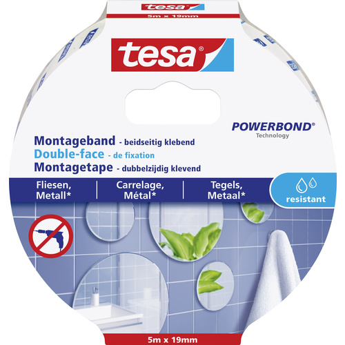 TESA TILES 77745-00000-00 Montageband tesa® Powerbond Weiß (L x B) 5m x 19mm 1St.