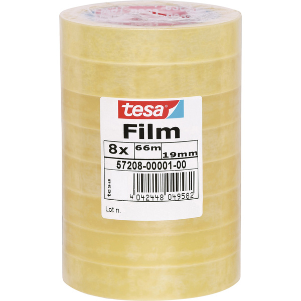 TESA 57208-00001-01 tesafilm Standard Transparent (L x B) 66m x 19mm 8St.