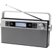 SoundMaster DAB650SI Kofferradio DAB+, UKW AUX wiederaufladbar Silber, Schwarz