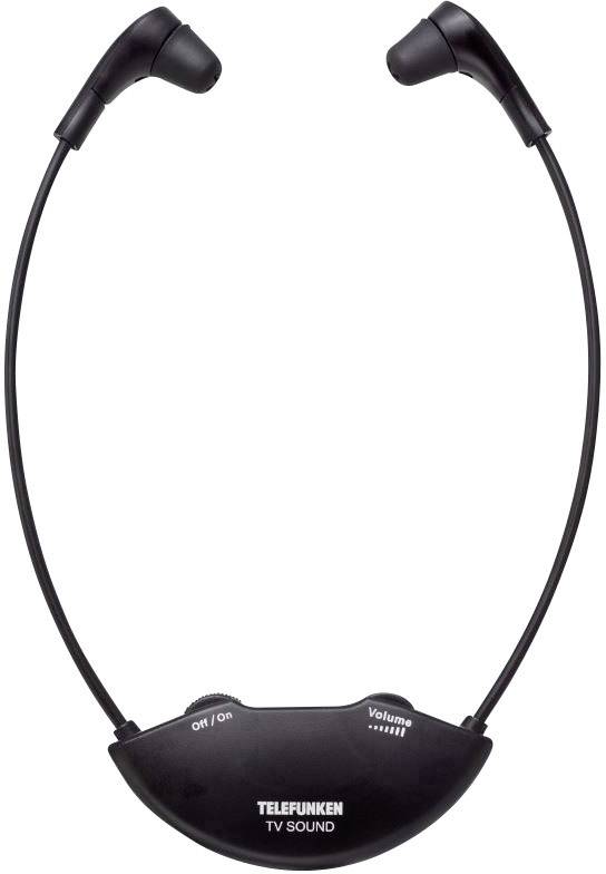 Telefunken TV Sound T90120 Infrarot TV In Ear Kopfhörer In Ear Lautstärkeregelung Schwarz