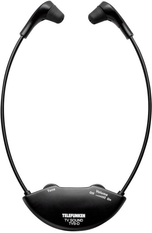 Telefunken TV Sound T90120 Infrarot TV In Ear Kopfhörer In Ear Lautstärkeregelung Schwarz
