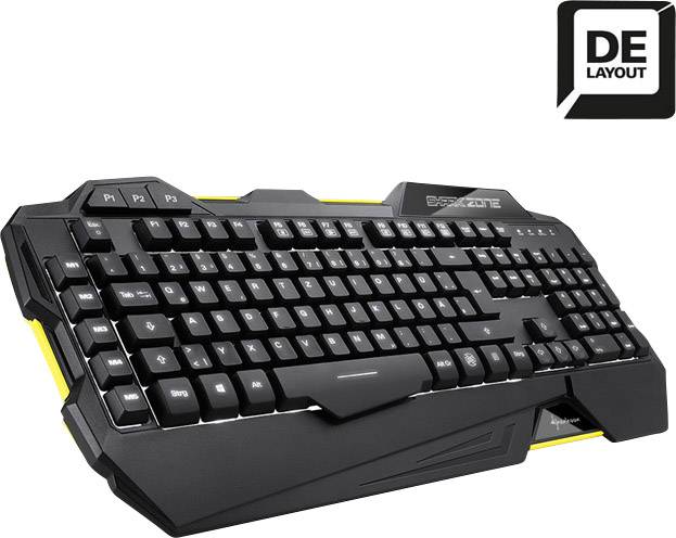 Sharkoon SharkZone K30 USB Gaming-Tastatur Beleuchtet, Handballenauflage Deutsch, QWERTZ, Windows® Schwarz