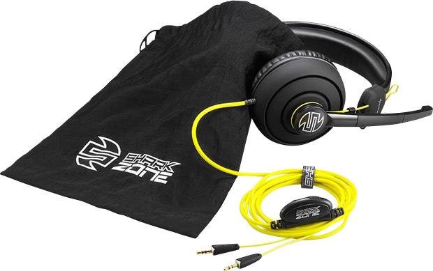 Sharkoon SharkZone H10 Gaming Headset 3.5 mm Klinke schnurgebunden Over Ear Schwarz, Gelb Stereo