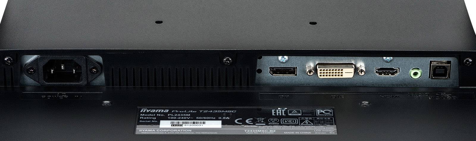 Iiyama ProLite T2435MSC Touchscreen-Monitor EEK: F (A - G) 59.9 cm (23.6 Zoll) 1920 x 1080 Pixel 16:9 6 ms USB-A (USB 2.0), HDMI®, DVI, DisplayPort