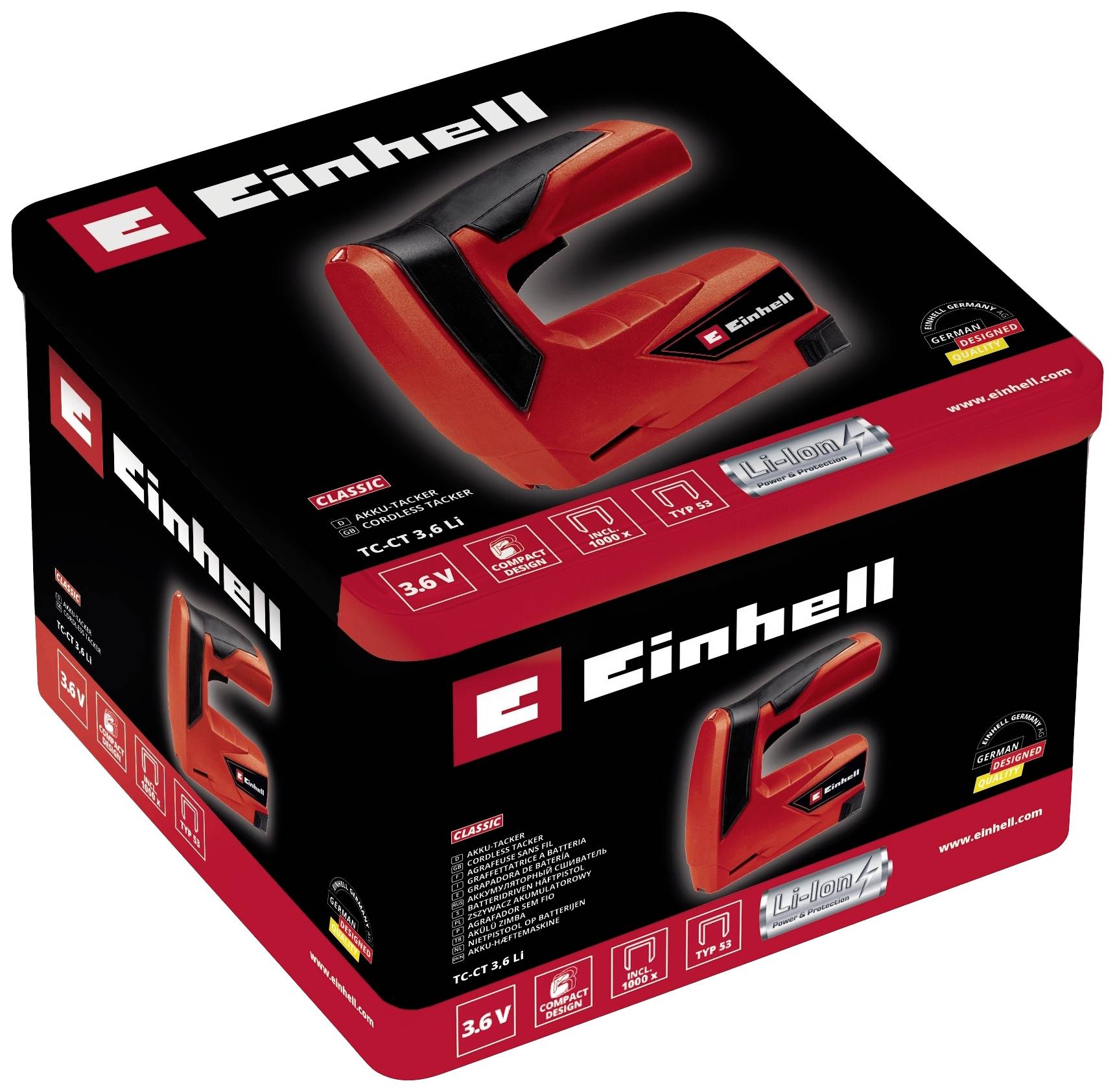 Einhell TC-CT 3,6 Li 4257880 Akkutacker Klammerntyp Typ 53 Klammernlänge 6 - 14 mm