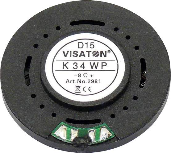 Visaton K 34 WP - 8 Ohm 1.3 Zoll 3.4cm Kleinlautsprecher 1W 8Ω Kunststoff-Membran