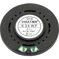 Visaton K 34 WP - 8 Ohm 1.3 Zoll 3.4cm Kleinlautsprecher 1W 8Ω Kunststoff-Membran Visaton K 34 WP - 8 Ohm 1.3 Zoll 3.4cm Kleinlautsprecher 1W 8Ω Kunststoff-Membran