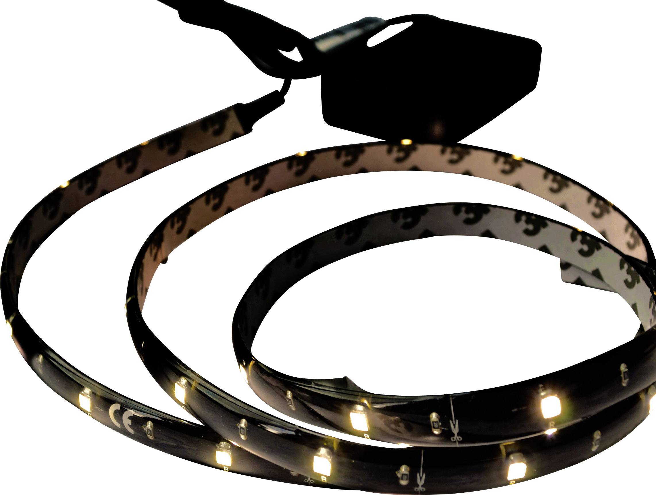 X4-LIFE 701501 LED-Streifen-Komplettset mit Batterie-Box 4.5 V 1 m Warmweiß 1 St.