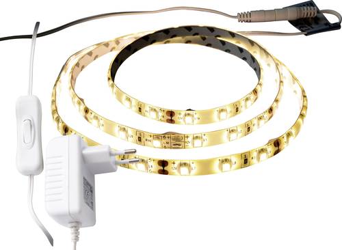 X4-LIFE 701502 LED-Streifen-Komplettset mit Stecker 12V 100cm Warm-Weiß