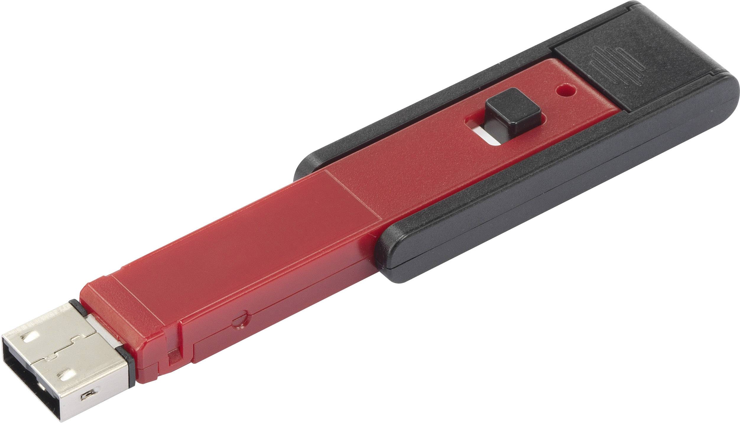 Renkforce USB Port Schloss rf-USBBlocker-01 10er Set Schwarz, Rot inkl. 1 Schlüssel RF-4463016