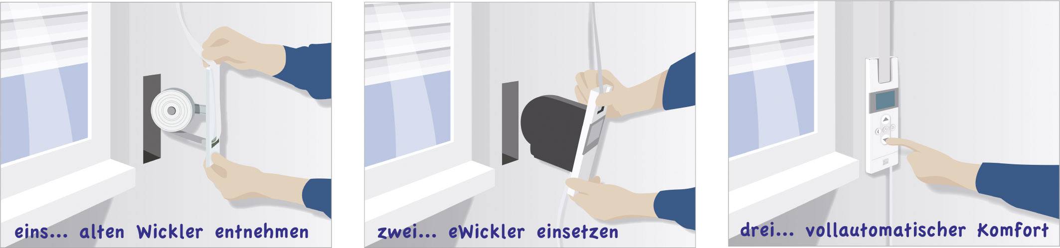 Kaiser Nienhaus 313500 eWickler Comfort Elektrischer Gurtwickler 23mm Zugkraft (max.) 45kg Unterputz