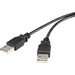 Renkforce USB-Kabel USB 2.0 USB-A Stecker, USB-A Stecker 1.00m Schwarz vergoldete Steckkontakte RF-4463028