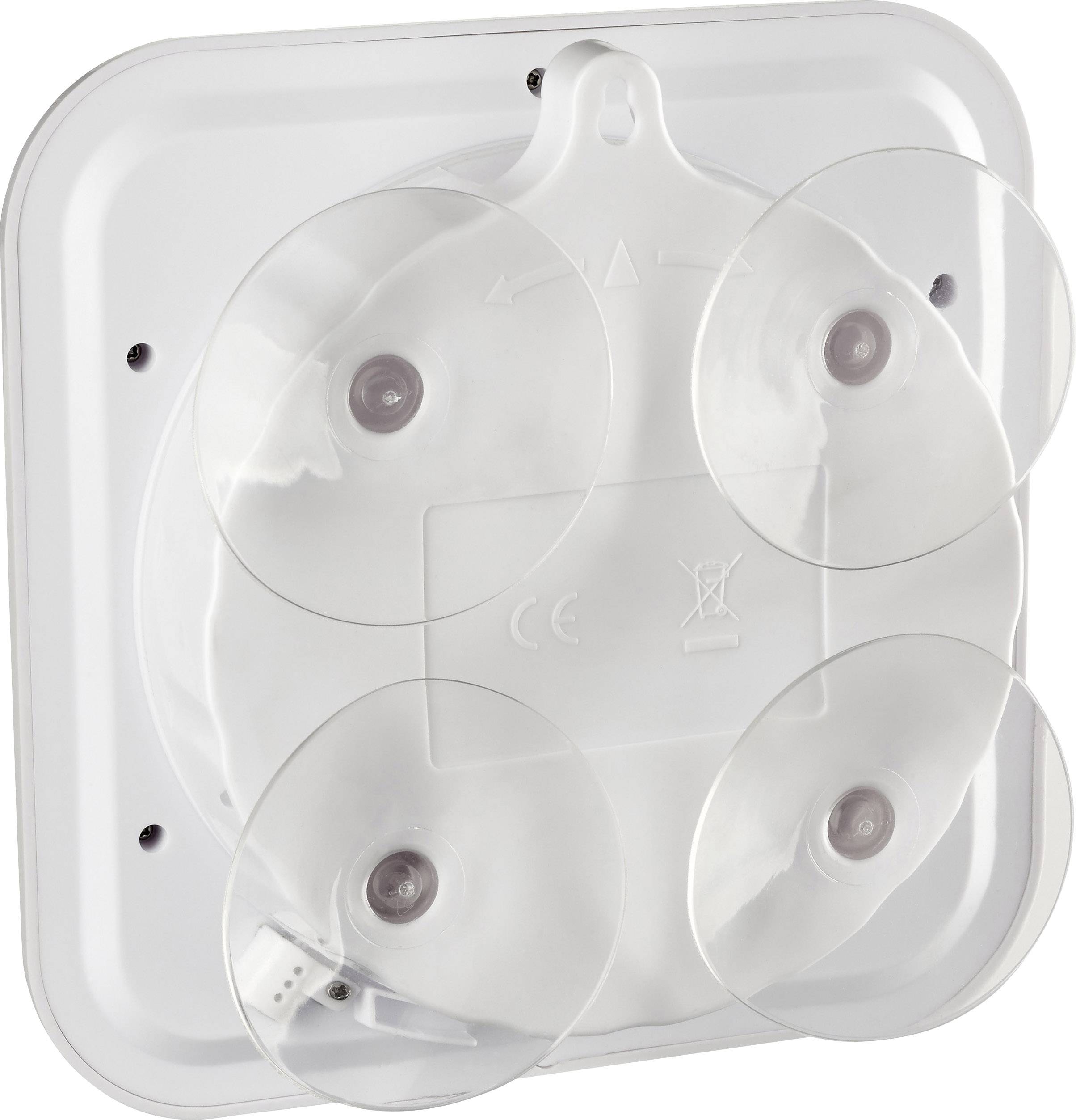 TFA Dostmann 60.4513.02 Funk Wanduhr 170mm x 170mm x 60mm Weiß Badezimmer-/Feuchtraum geeignet