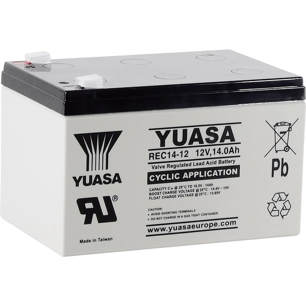 Yuasa REC14-12 YUAREC1412 Bleiakku 12V 14Ah Blei-Vlies (AGM) (B x H x T) 151 x 97 x 98mm Flachstecker 6.35mm Geringe Yuasa REC14-12 YUAREC1412 Bleiakku 12V 14Ah Blei-Vlies (AGM) (B x H x T) 151 x 97 x 98mm Flachstecker 6.35mm Geringe
