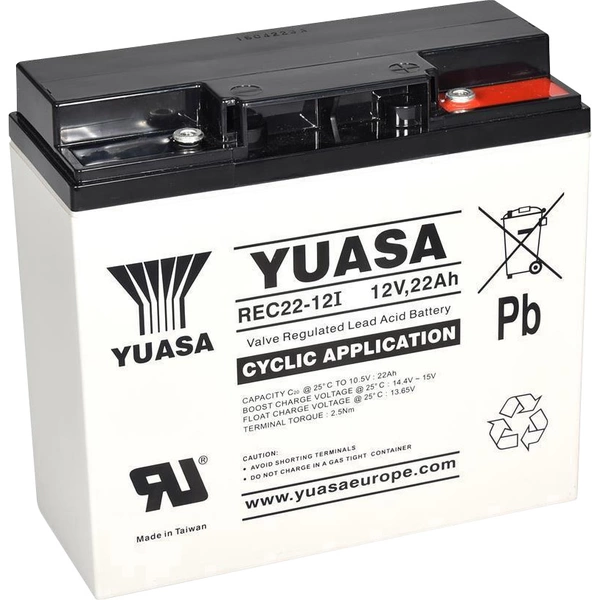 Yuasa REC22-12 YUAREC2212 Bleiakku 12V 22Ah Blei-Vlies (AGM) (B x H x T) 181 x 167 x 76mm M5-Schraubanschluss Geringe Yuasa REC22-12 YUAREC2212 Bleiakku 12V 22Ah Blei-Vlies (AGM) (B x H x T) 181 x 167 x 76mm M5-Schraubanschluss Geringe