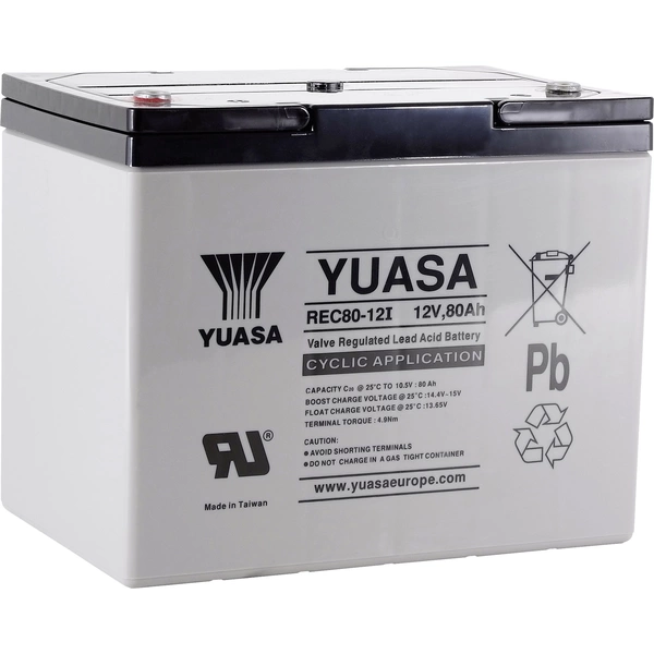 Yuasa REC80-12 YUAREC8012 Bleiakku 12V 80Ah Blei-Vlies (AGM) (B x H x T) 259 x 212 x 168mm M6-Schraubanschluss Geringe Yuasa REC80-12 YUAREC8012 Bleiakku 12V 80Ah Blei-Vlies (AGM) (B x H x T) 259 x 212 x 168mm M6-Schraubanschluss Geringe