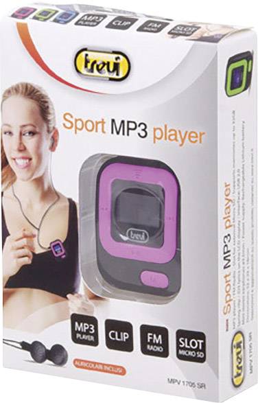 TREVI MP3 PLAYER 1705 SCHWARZ PINK