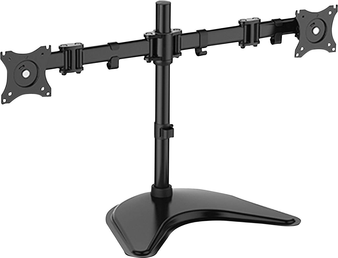 Digitus DA-90348 2fach Monitor-Standfuß 38,1cm (15") - 68,6cm (27") Höhenverstellbar, Neigbar, Schwenkbar, Rotierbar