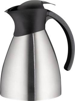alfi Isolierbehälter, Thermoflasche Silber, Schwarz 1 l