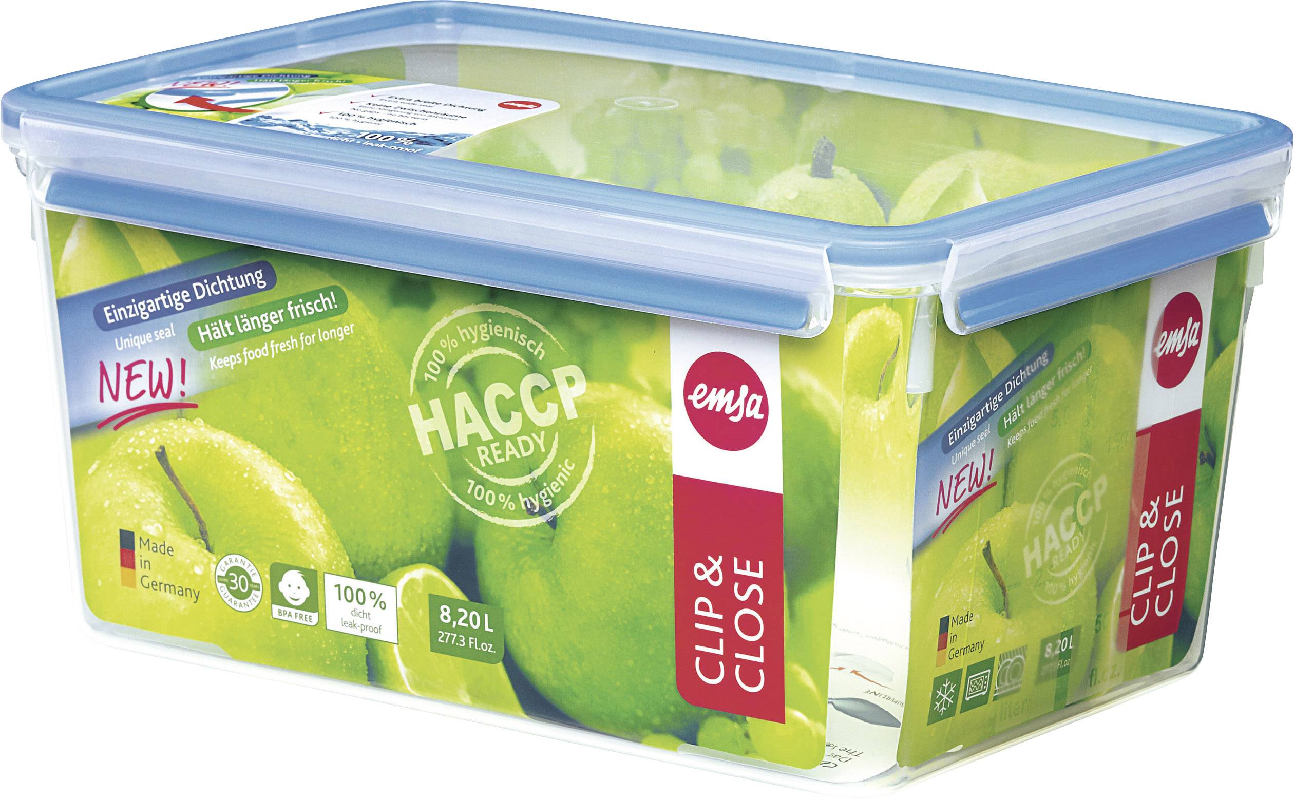 Emsa Vorratsdose "Clip & Close 3D Perferce Clean", 8.2 L