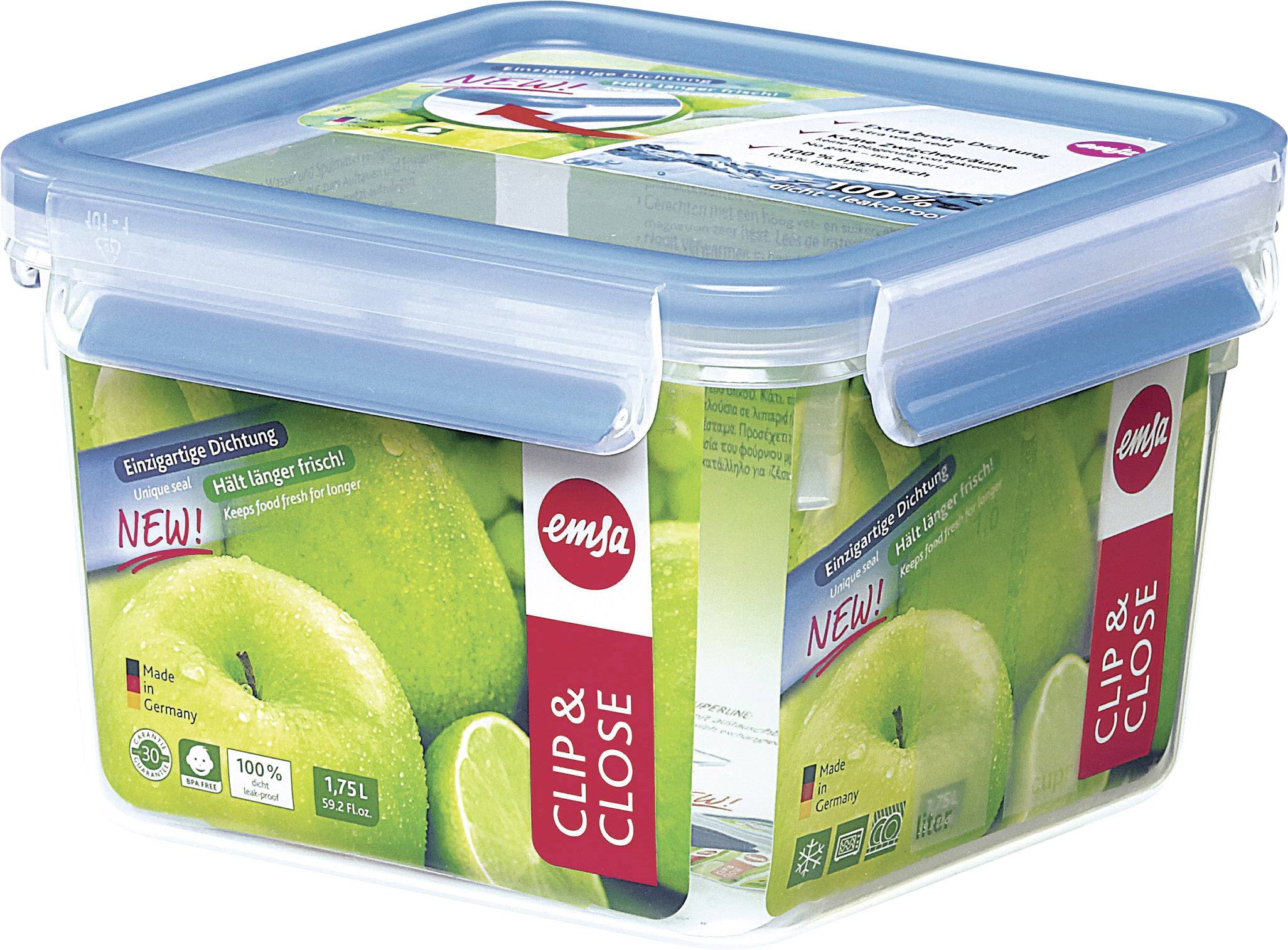 Emsa Vorratsdose "Clip & Close 3D Perfect Clean", 1.75 L