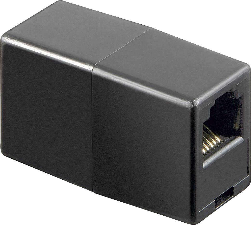 Goobay Telefon (analog) Adapter [1x RJ12-Buchse 6p6c - 1x RJ12-Buchse 6p6c] Schwarz