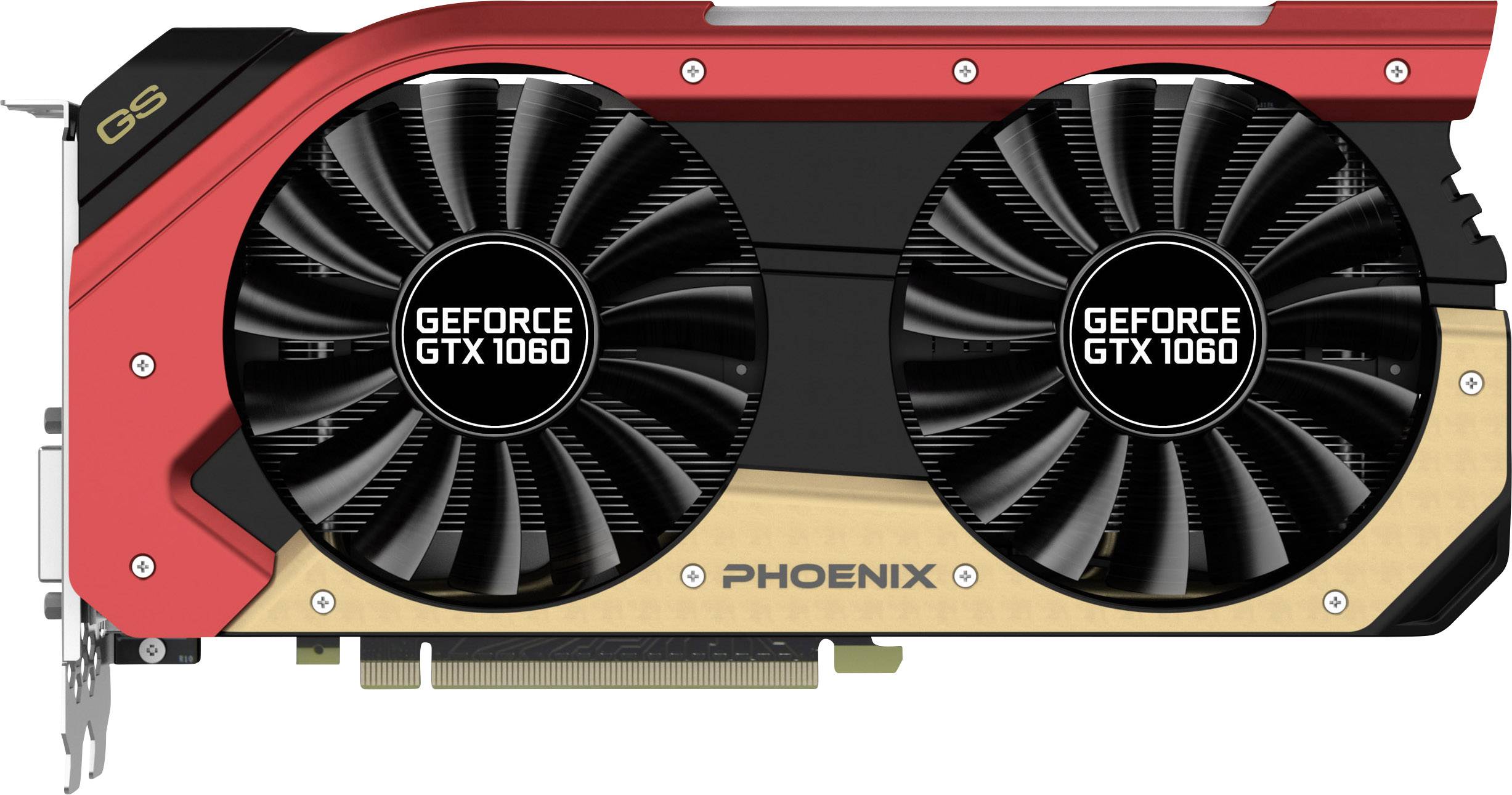 Gainward Grafikkarte Nvidia GeForce GTX1060 Phoenix GS 6GB GDDR5-RAM PCIe x16 HDMI®, DisplayPort, DVI
