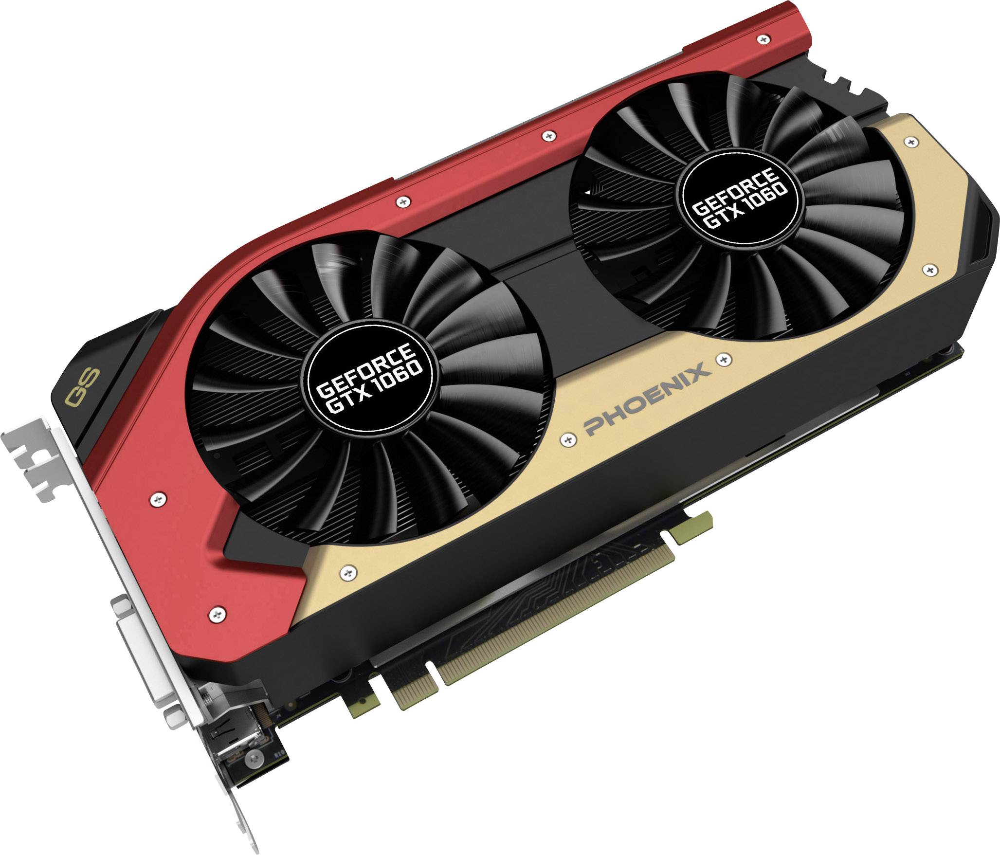 Gainward Grafikkarte Nvidia GeForce GTX1060 Phoenix GS 6GB GDDR5-RAM PCIe x16 HDMI®, DisplayPort, DVI