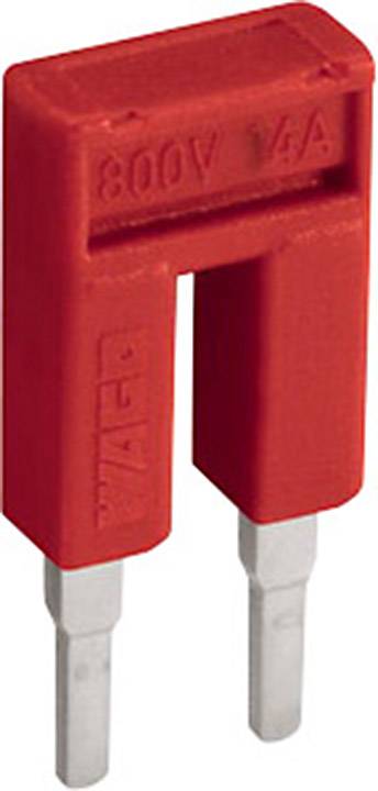 Ein roter Stecksicherungshalter mit der Aufschrift '800V ¼A', verwendet zur Aufnahme einer Sicherung in elektrischen Schaltungen.