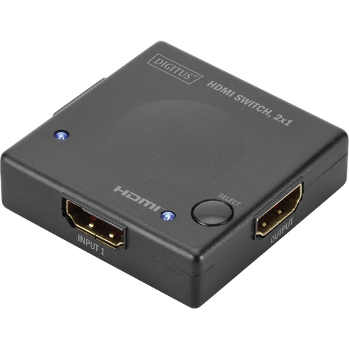 Digitus DS-45302 2 ports Switch HDMI Lecture 3D possible, avec LEDs de statut 1920 x 1080 pixels
