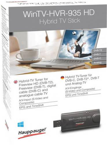 Hauppauge WinTV-HVR-935HD TV-Stick Aufnahmefunktion, mit DVB-T Antenne, mit Fernbedienung Anzahl Tu