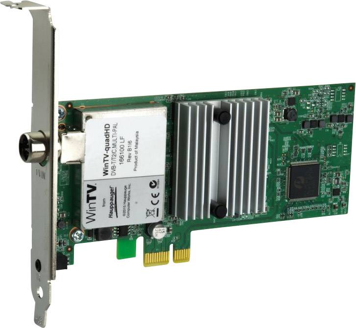 Hauppauge WinTV-quadHD DVB-T2 (Antenne), DVB-T (Antenne), DVB-C (Kabel) PCIe x1-Karte mit Fernbedie